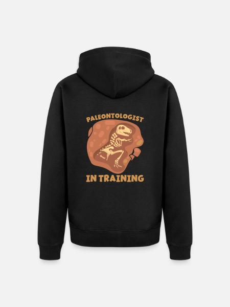 Paleontologist In Training Future Paleontology - Unisex Premium Organic Zip Hoodie - black
