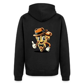 Pizza 50 ' s Cartoon Character Pizza Slice - Veste à capuche bio Premium Unisexe - noir - Dos - Nico (187cm)