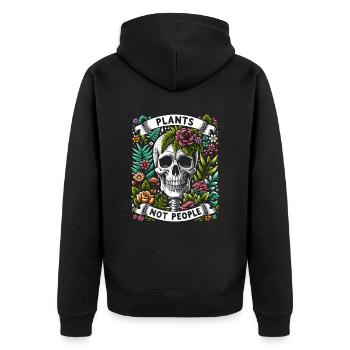 Plants Not People Plants Gardener Gardening - Unisex Premium Organic Zip Hoodie - black - Back - Nico (187cm)