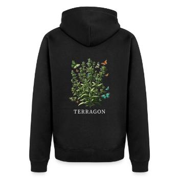 Herbes Herboriste Plante Jardinage Jardinier Botanique - Veste à capuche bio Premium Unisexe - noir - Dos - Nico (187cm)