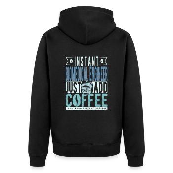 Ingénieur biomédical instantané Il suffit d’ajouter du café - Veste à capuche bio Premium Unisexe - noir - Dos - Nico (187cm)