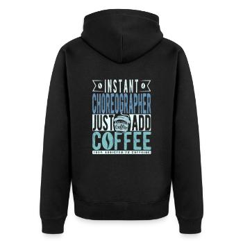 Chorégraphe instantané Just Add Coffee - Veste à capuche bio Premium Unisexe - noir - Dos - Nico (187cm)
