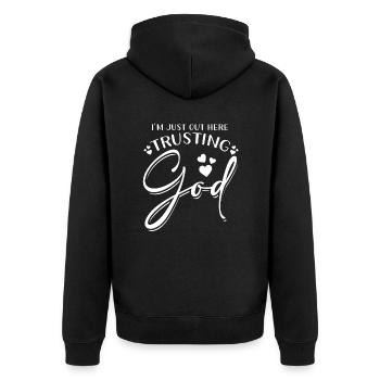 Foi en Jésus Confiance chrétienne en Dieu - Veste à capuche bio Premium Unisexe - noir - Dos - Nico (187cm)