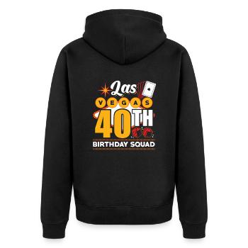 Escouade du 40e anniversaire de Las Vegas - Veste à capuche bio Premium Unisexe - noir - Dos - Nico (187cm)