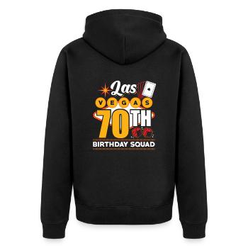 Escouade du 70e anniversaire de Las Vegas - Veste à capuche bio Premium Unisexe - noir - Dos - Nico (187cm)