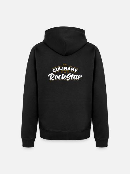 Chef Cook Cooking - Unisex Premium Organic Zip Hoodie - black