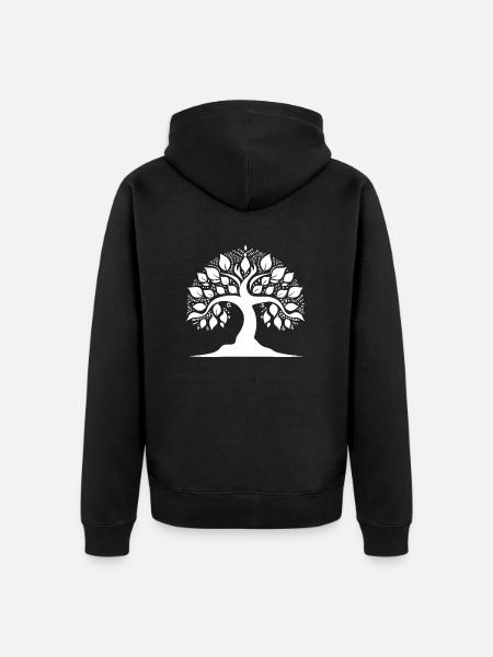 Yoga Tree Of Life - Unisex Premium Organic Zip Hoodie - black