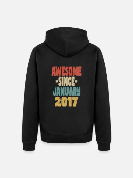 Génial janvier 2017 - Veste à capuche bio Premium Unisexe - noir