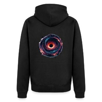 Astrophysique Passionné d’astronomie Science Espace - Veste à capuche bio Premium Unisexe - noir - Dos - Nico (187cm)