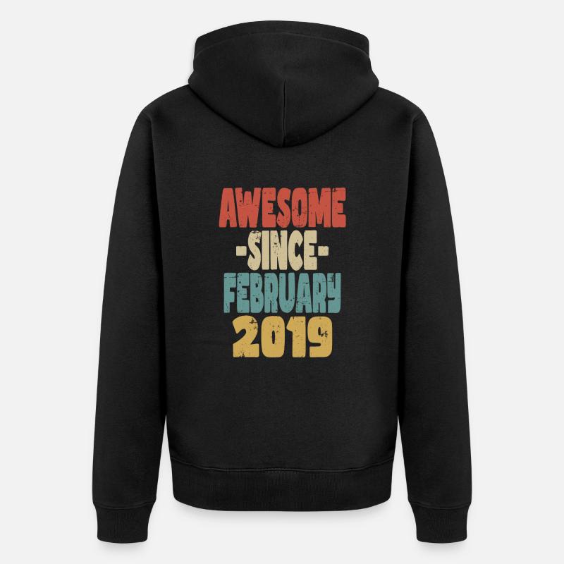 Génial Février 2019 - Veste à capuche bio Premium Unisexe - noir