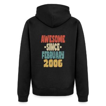 Génial Février 2006 - Veste à capuche bio Premium Unisexe - noir - Dos - Nico (187cm)