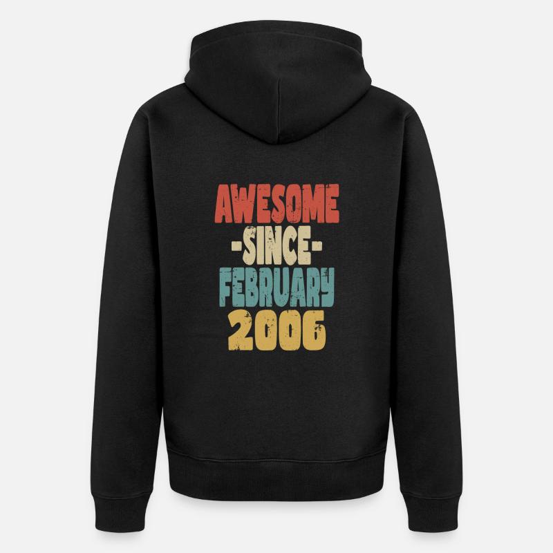 Génial Février 2006 - Veste à capuche bio Premium Unisexe - noir