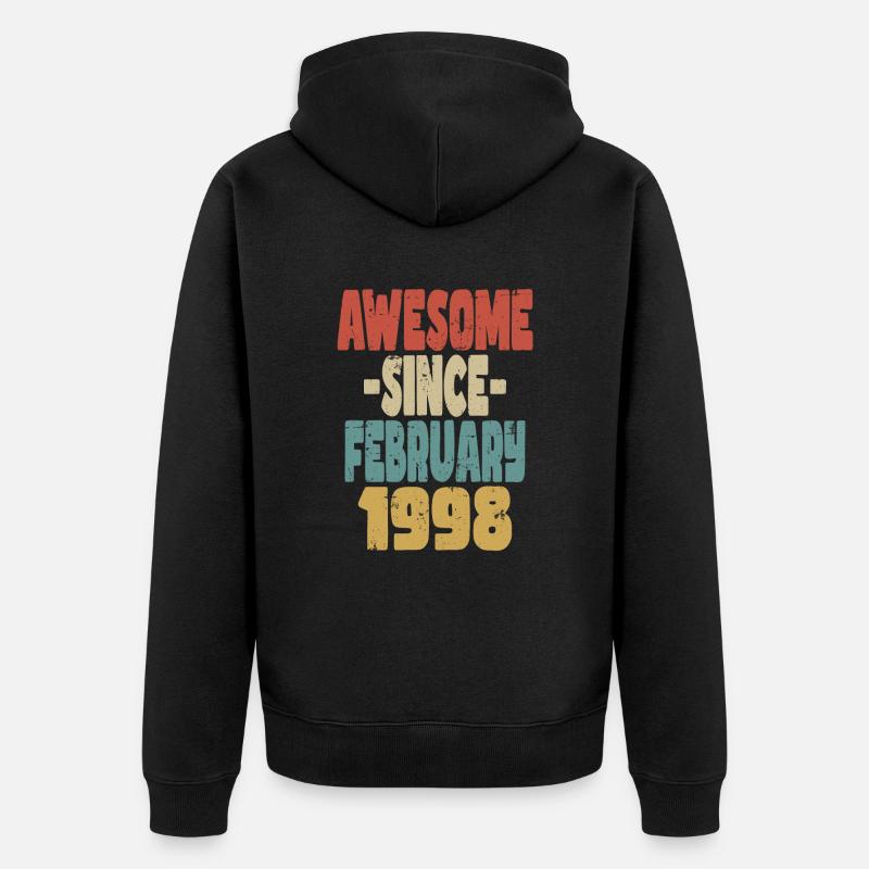 Génial Février 1998 - Veste à capuche bio Premium Unisexe - noir