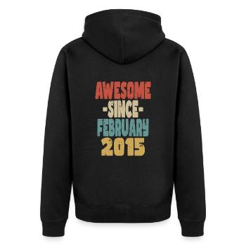 Génial Février 2015 - Veste à capuche bio Premium Unisexe - noir - Dos - Nico (187cm)