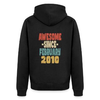 Génial Février 2010 - Veste à capuche bio Premium Unisexe - noir - Dos - Nico (187cm)