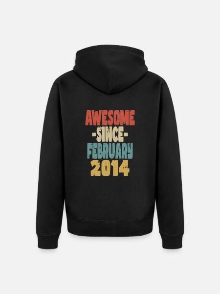 Awesome February 2014 - Unisex Premium Organic Zip Hoodie - black