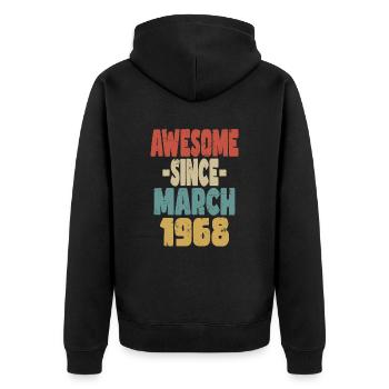 Génial mars 1968 - Veste à capuche bio Premium Unisexe - noir - Dos - Nico (187cm)