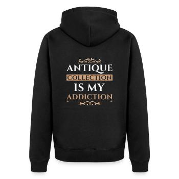 Collectionneur d’antiquités passionné - Célébrez votre - Veste à capuche bio Premium Unisexe - noir - Dos - Nico (187cm)