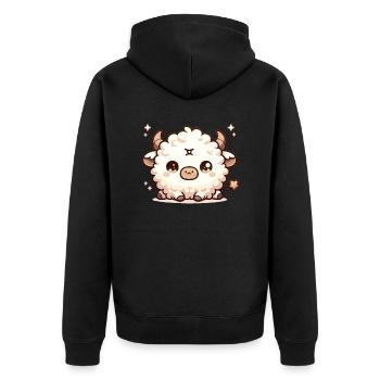 Taurus Zodiac Sign Birthday Gift For Astrology - Unisex Premium Organic Zip Hoodie - black - Back - Nico (187cm)