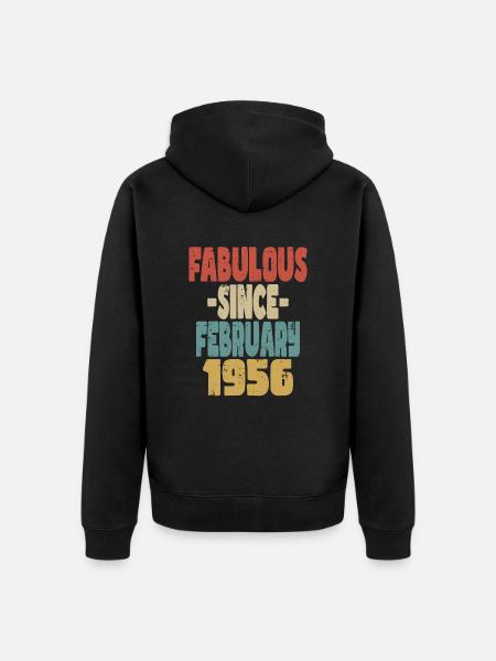 Fabuleux février 1956 - Veste à capuche bio Premium Unisexe - noir