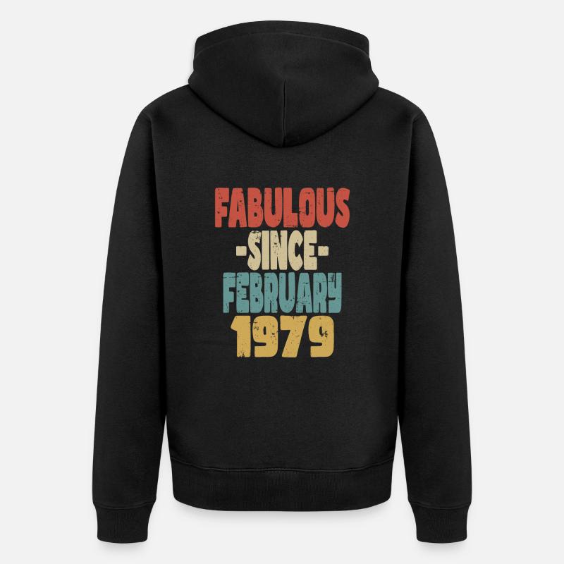 Fabuleux Février 1979 - Veste à capuche bio Premium Unisexe - noir
