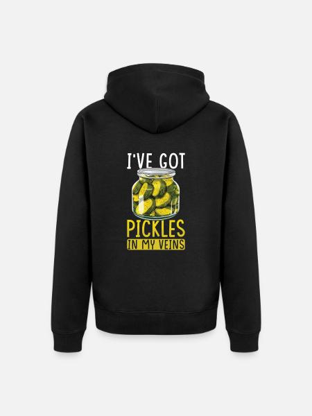 Pickles Lover Pickled Cucumber Gift - Unisex Premium Organic Zip Hoodie - black