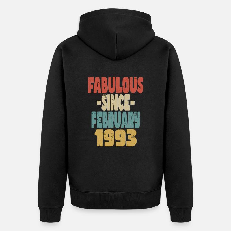 Fabuleux Février 1993 - Veste à capuche bio Premium Unisexe - noir