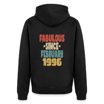 Fabuleux Février 1996 - Veste à capuche bio Premium Unisexe - noir - Dos - Nico (187cm)