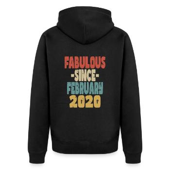 Fabuleux février 2020 - Veste à capuche bio Premium Unisexe - noir - Dos - Nico (187cm)