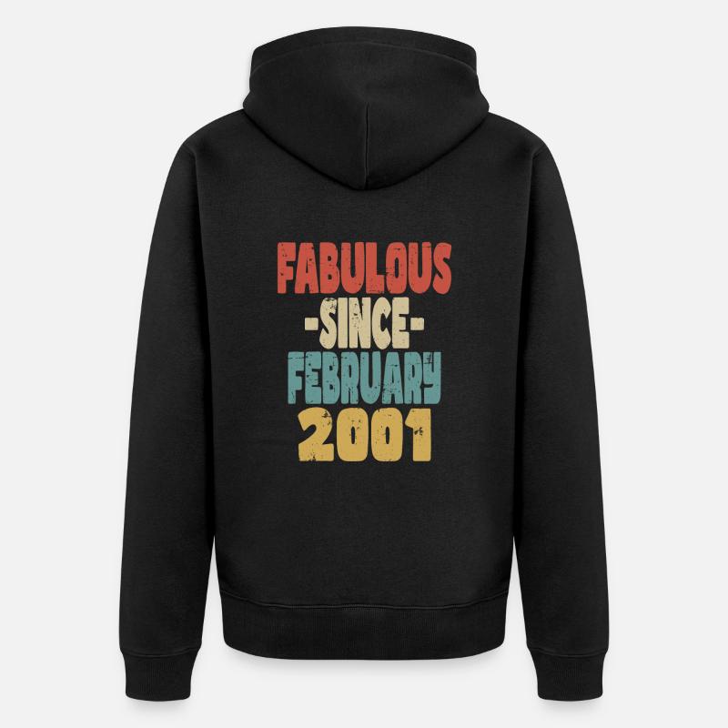 Fabuleux Février 2001 - Veste à capuche bio Premium Unisexe - noir
