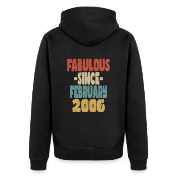 Fabuleux Février 2006 - Veste à capuche bio Premium Unisexe - noir - Dos - Nico (187cm)