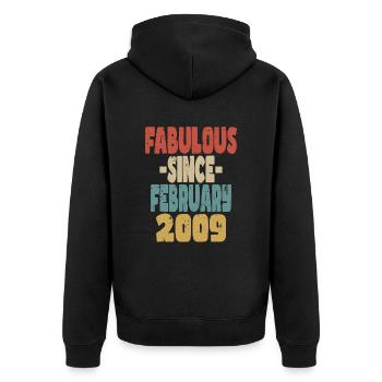 Fabuleux Février 2009 - Veste à capuche bio Premium Unisexe - noir - Dos - Nico (187cm)