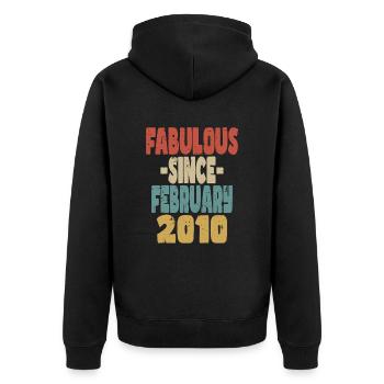 Fabuleux Février 2010 - Veste à capuche bio Premium Unisexe - noir - Dos - Nico (187cm)