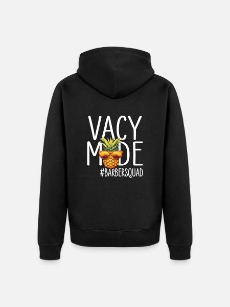 Vacances Vacy Mode Barbersquad - Veste à capuche bio Premium Unisexe - noir