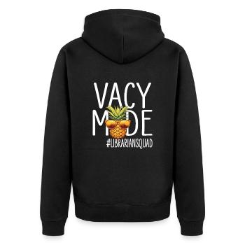 Bibliothécaire Vacances Mode Vacy Escouade - Veste à capuche bio Premium Unisexe - noir - Dos - Nico (187cm)