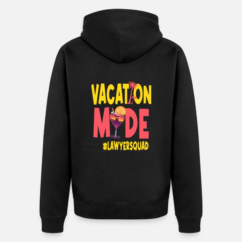Avocat Vacances Mode Vacy Lawyersquad - Veste à capuche bio Premium Unisexe - noir