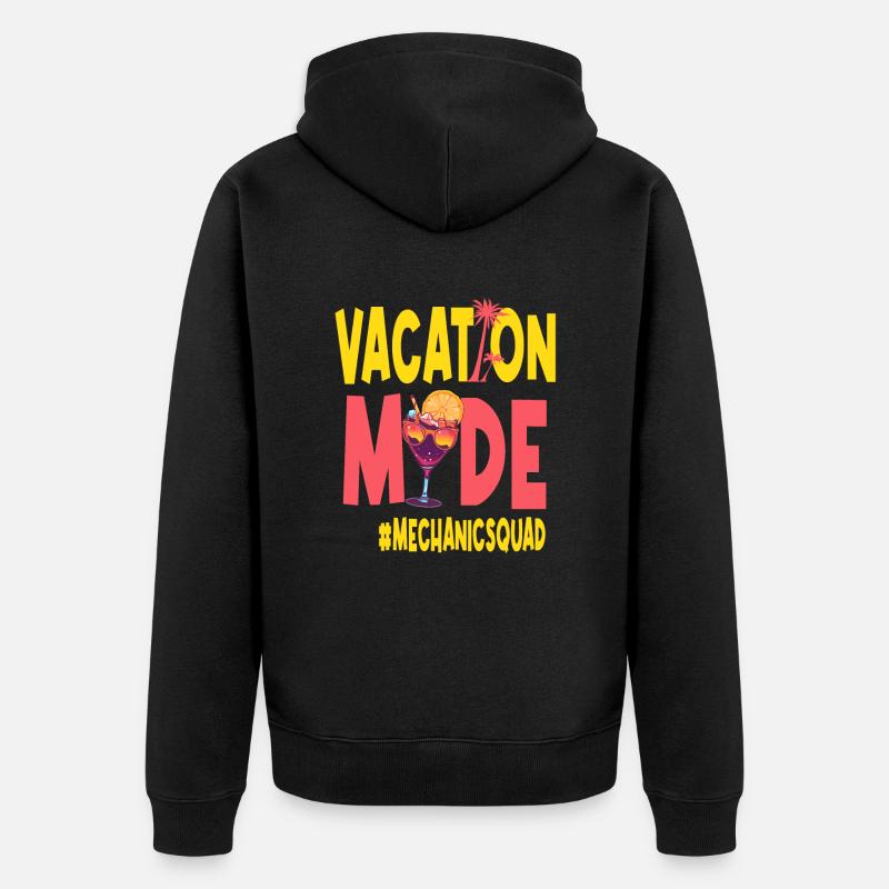 Mechanic Vacances Vacy Mode Mechanicsquad - Veste à capuche bio Premium Unisexe - noir