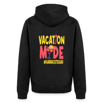 Pharmacist Vacation Vacy Mode Pharmacistsquad - Unisex Premium Organic Zip Hoodie - black - Back - Nico (187cm)