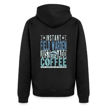 Gardien de terrain instantané Il suffit d’ajouter du café - Veste à capuche bio Premium Unisexe - noir - Dos - Nico (187cm)
