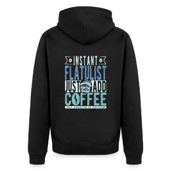 Flatulist instantané Il suffit d’ajouter du café - Veste à capuche bio Premium Unisexe - noir - Dos - Nico (187cm)