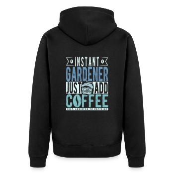 Instant Gardener Il suffit d’ajouter du café - Veste à capuche bio Premium Unisexe - noir - Dos - Nico (187cm)