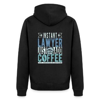 Avocat instantané Il suffit d’ajouter du café - Veste à capuche bio Premium Unisexe - noir - Dos - Nico (187cm)