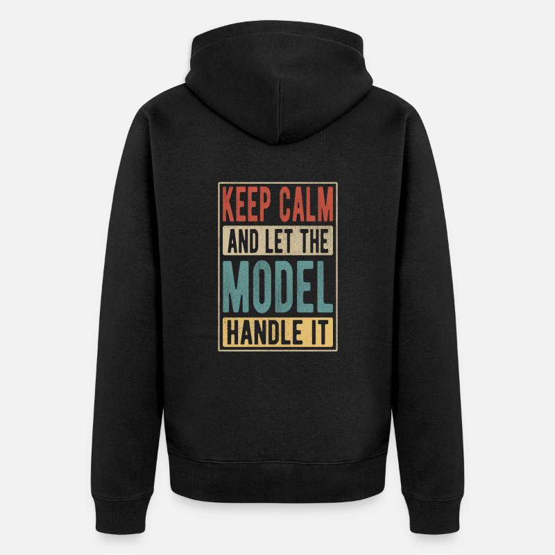 Modèle Retro Gift - Veste à capuche bio Premium Unisexe - noir