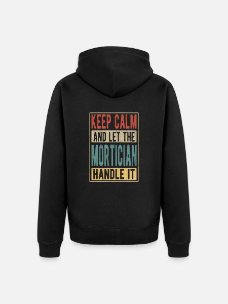Mortician Retro Gift - Unisex Premium Organic Zip Hoodie - black