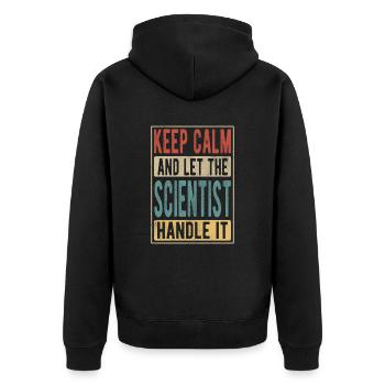 Cadeau rétro scientifique - Veste à capuche bio Premium Unisexe - noir - Dos - Nico (187cm)
