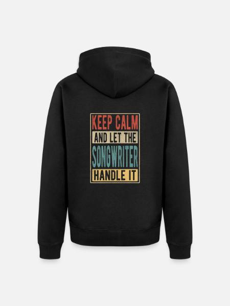 Songwriter Retro Gift - Unisex Premium Organic Zip Hoodie - black