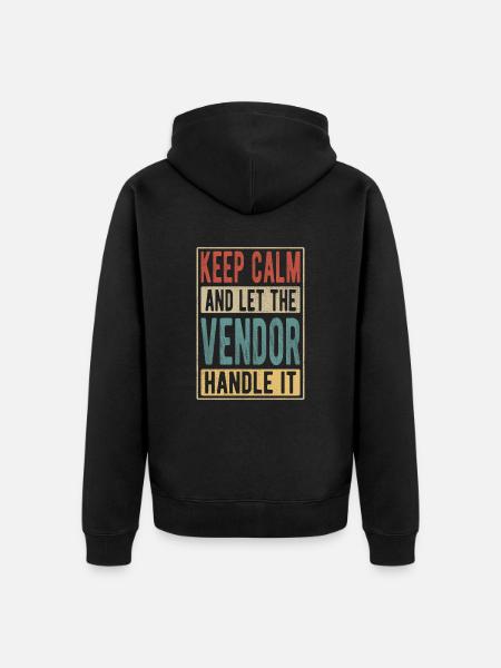 Vendor Retro Gift - Unisex Premium Organic Zip Hoodie - black