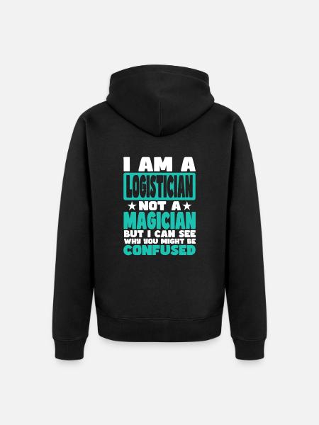 Logistician - Unisex Premium Organic Zip Hoodie - black