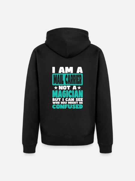 Mail Carrier - Unisex Premium Organic Zip Hoodie - black