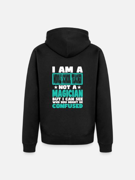 Mittelschullehrer - Unisex Premium Bio Zip Hoodie - Schwarz